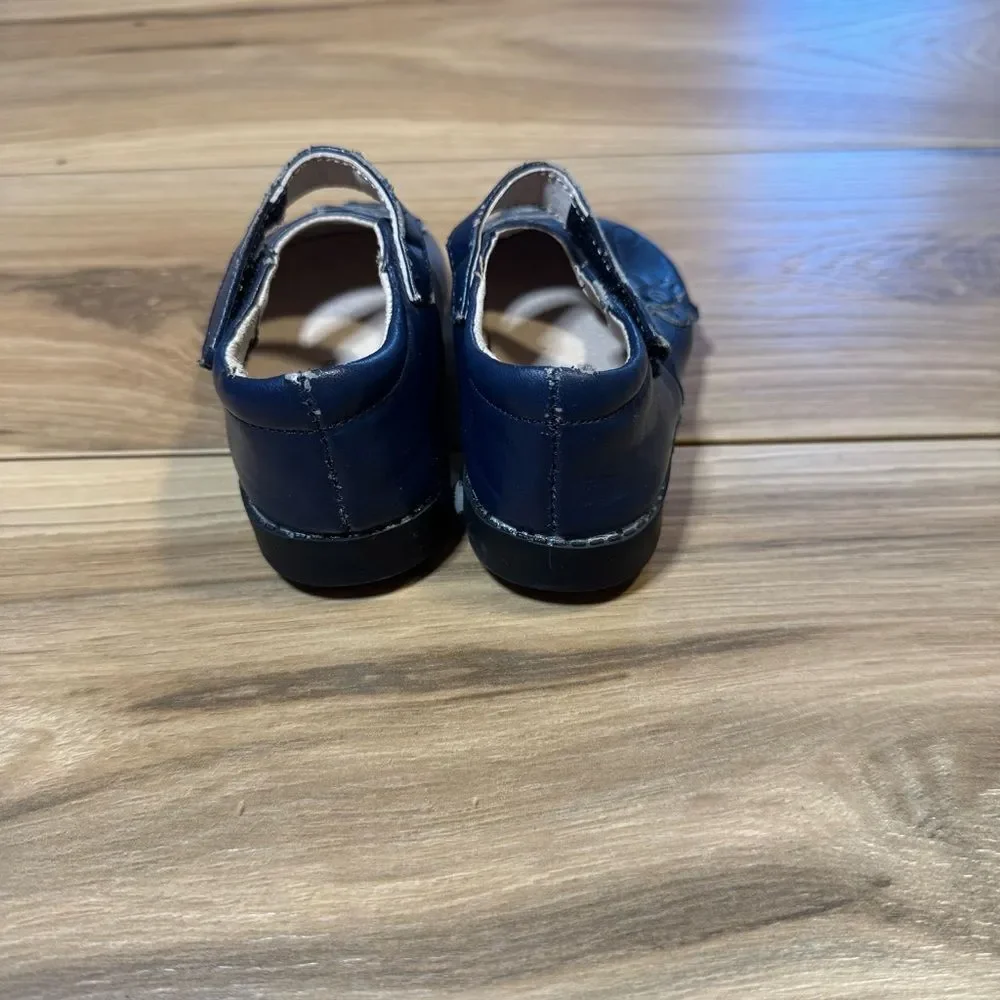 Sneak a Roo Baby 6 Navy Squeaker Mary Jane Shoes Floral Playwear Cottagecore